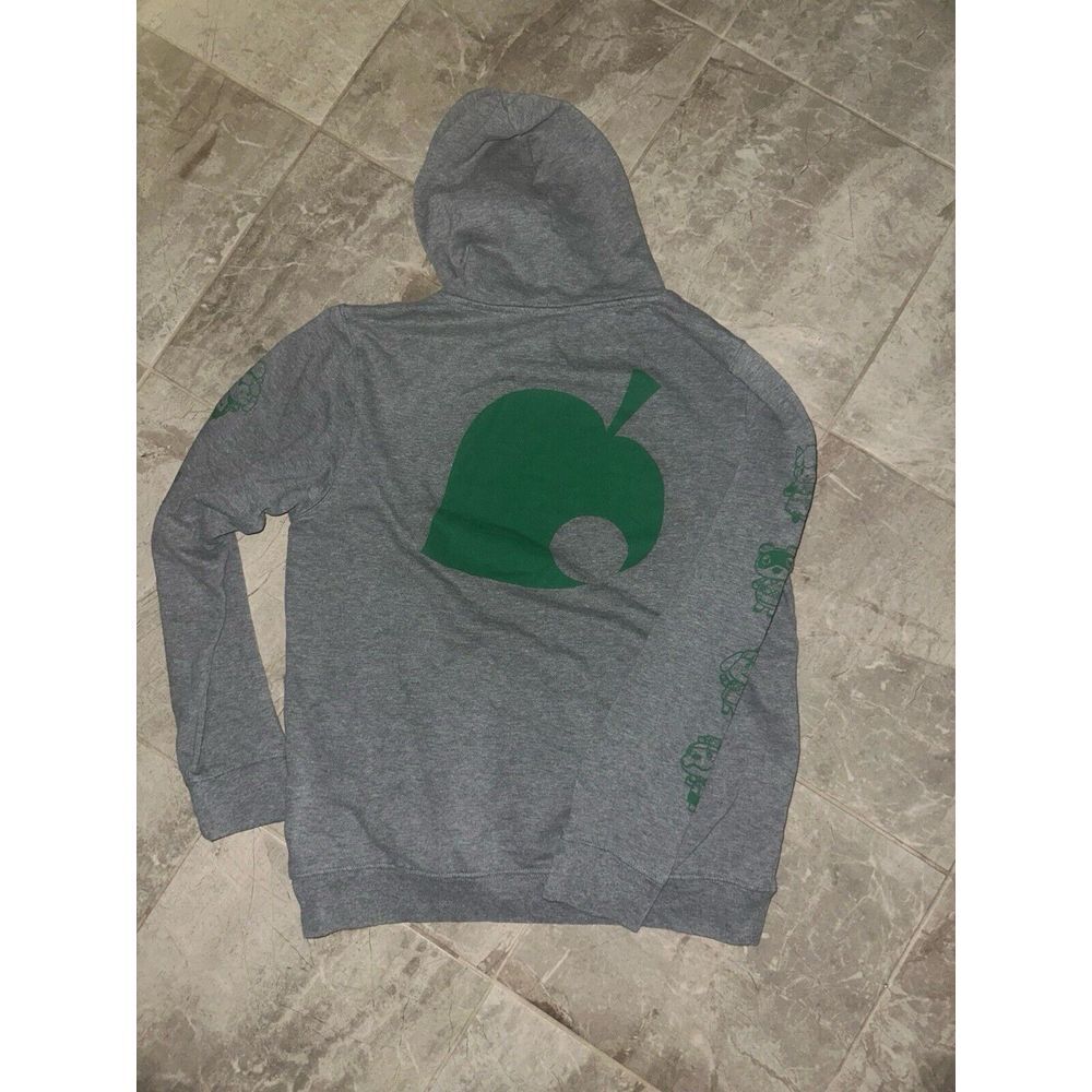 Adult Unisex 2020 Nintendo Hoodie / Sweatshirt Large Animal Crossing‎ - Grey - Picture 4 of 4